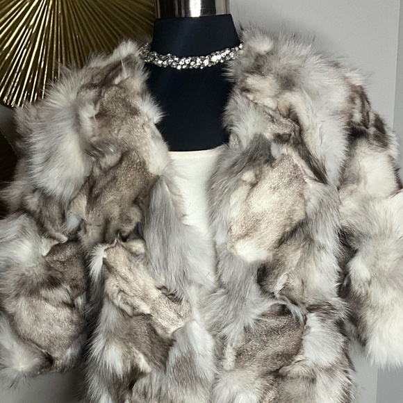 *ADRIENNE LANDAU Silver Fox Fur Jacket* - Picture 8 of 8